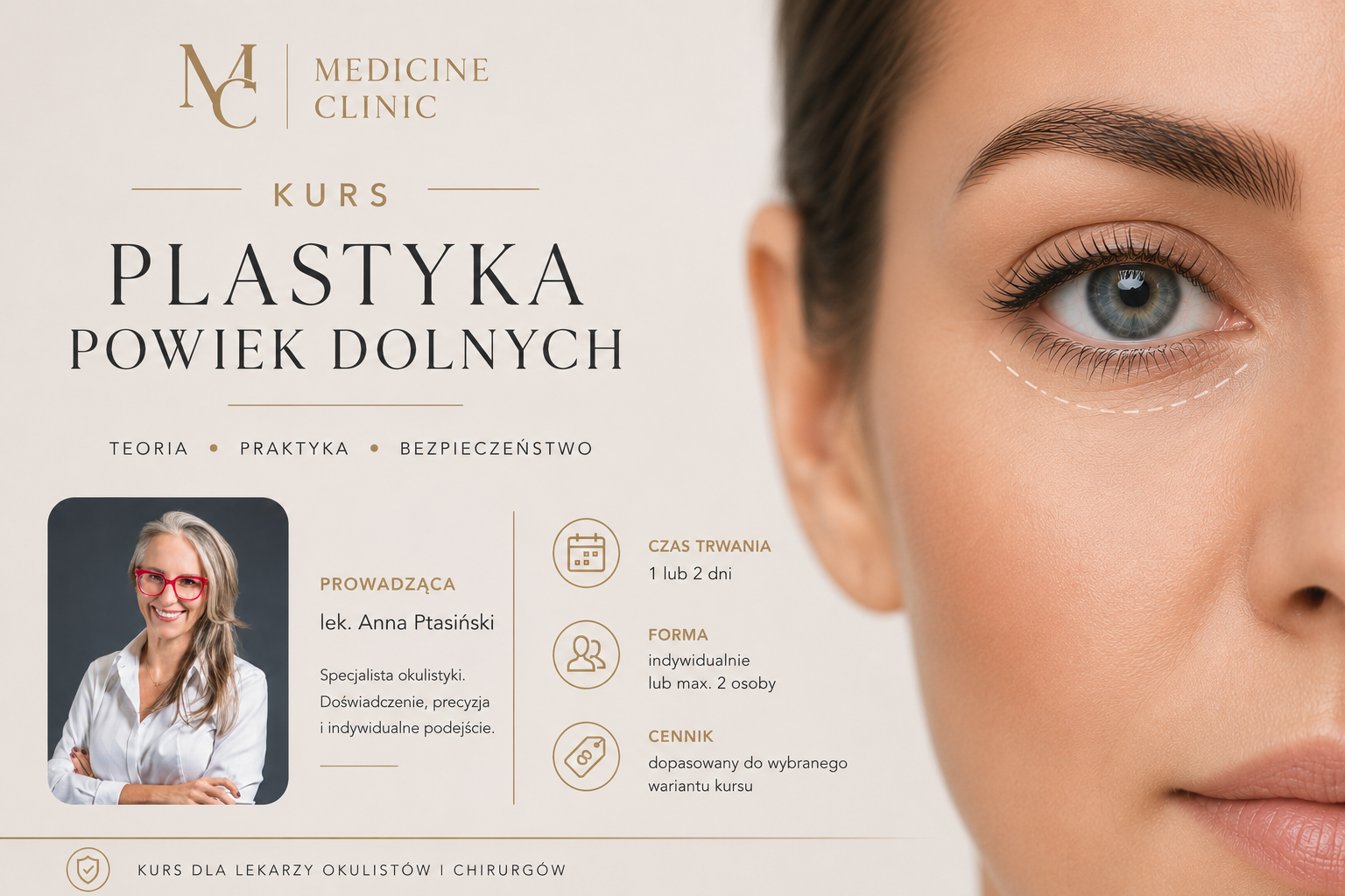 kurs powieki dolne Anna Ptasiński Józefów